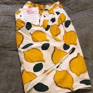 Chic Wish Lemon Print Skirt